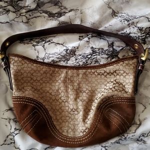 Coach Soho Leather, Suede and Fabric Shoulder Bag
